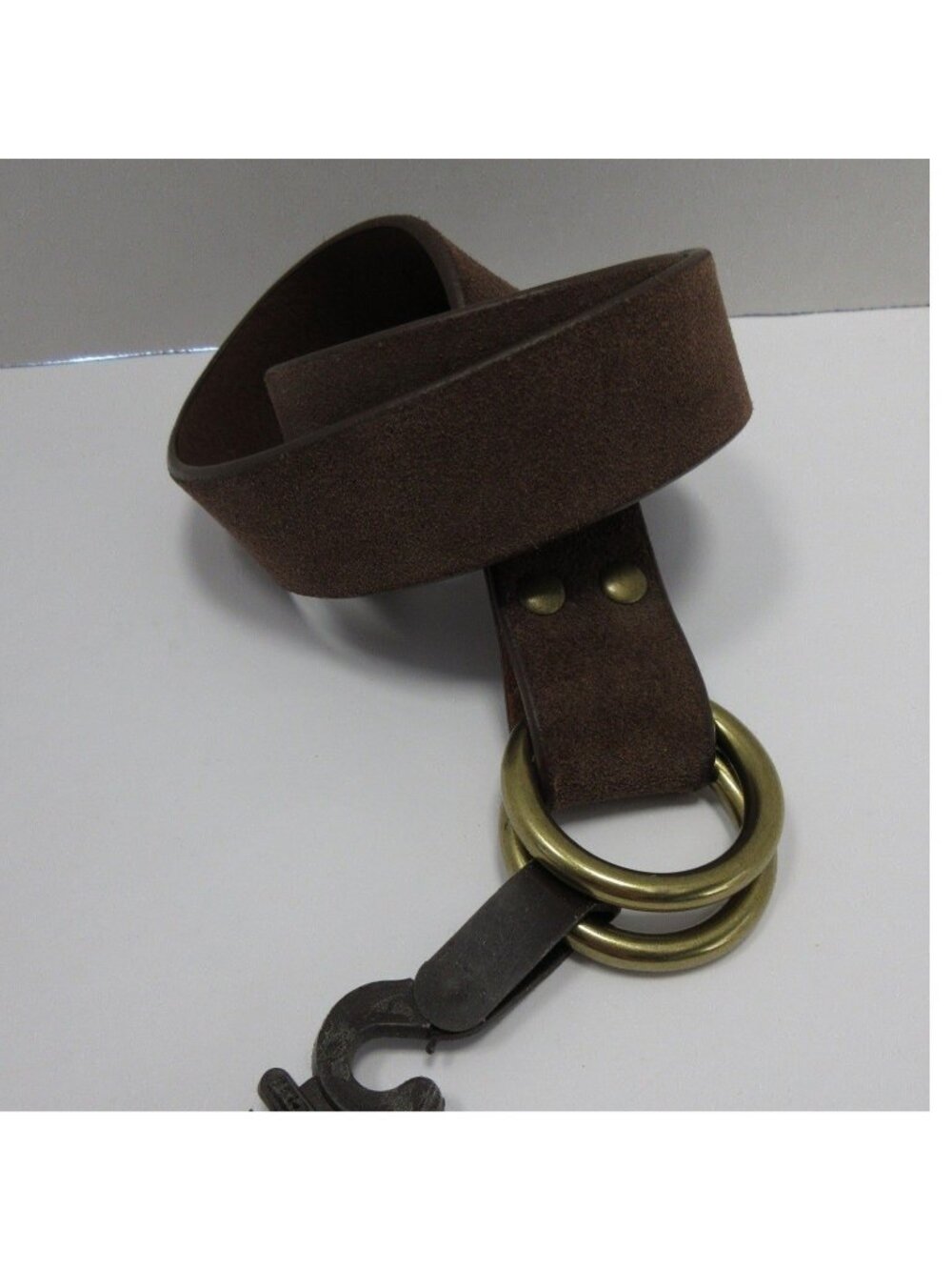 Polo Ralph Lauren Belt XL Leather Suede Double O Ring Pony Classic